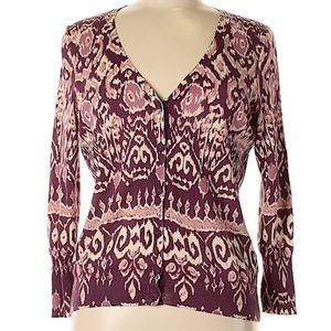 Lucky Brand Cardigan Purple Blush Pink Size Medium